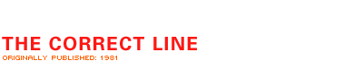The Correct Line