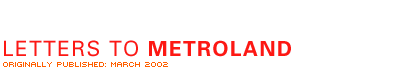 Letter to Metroland