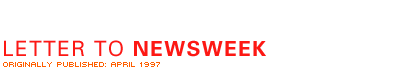 Letter to Newsweek