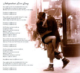 Independent Love Song CD2, back inlay Independent Love Song CD2, back inlay