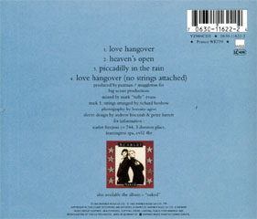 Love Hangover CD2 by Scarlet, back inlay Love Hangover CD2 by Scarlet, back inlay