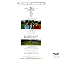Piccadilly In The Rain by Scarlet, back inlay Piccadilly In The Rain by Scarlet, back inlay